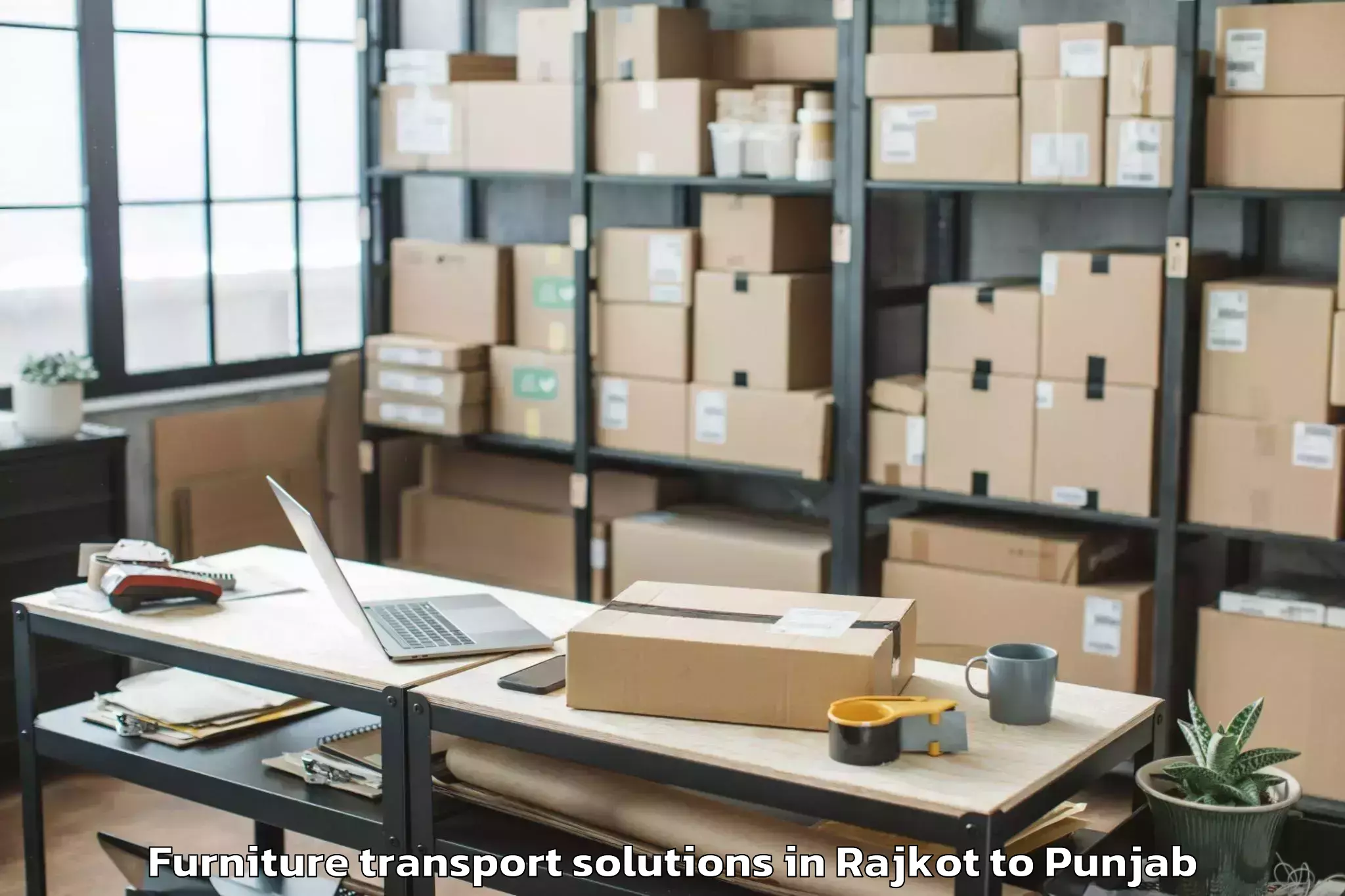 Reliable Rajkot to Bassi Pathana Furniture Transport Solutions